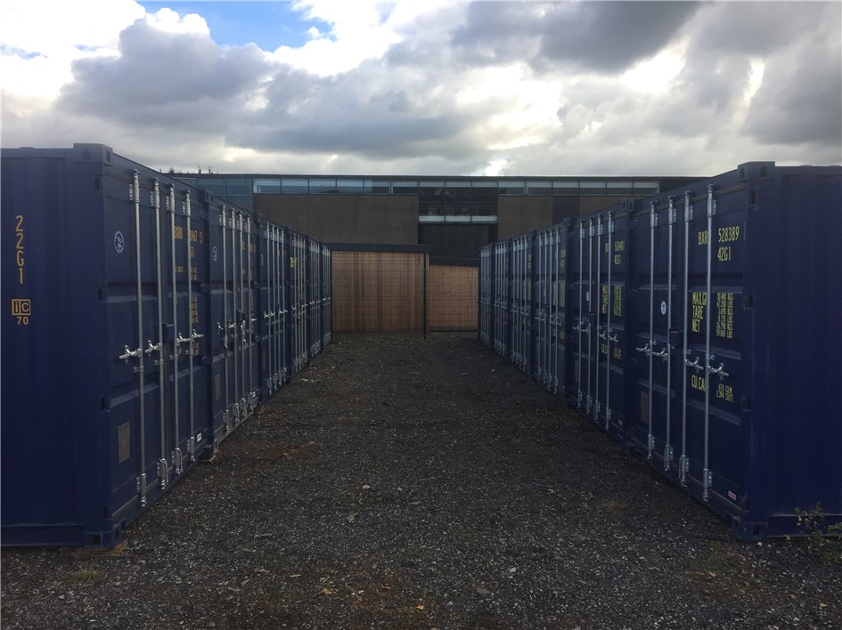 blue storage container
