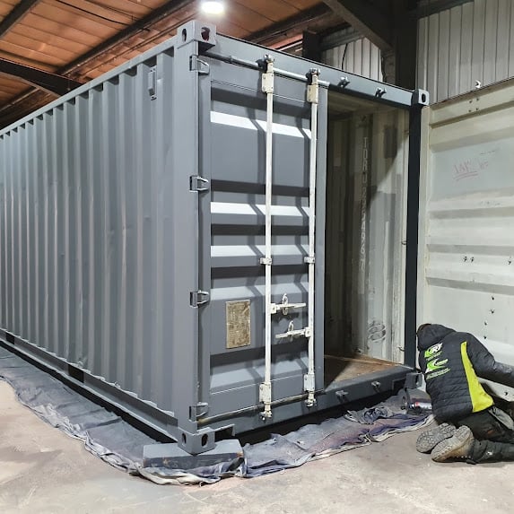 grey storage container